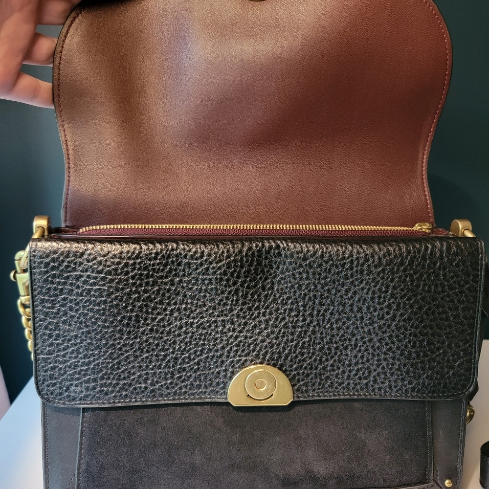 Coach Dreamer Shoulder/Crossbody Bag In Black Gem